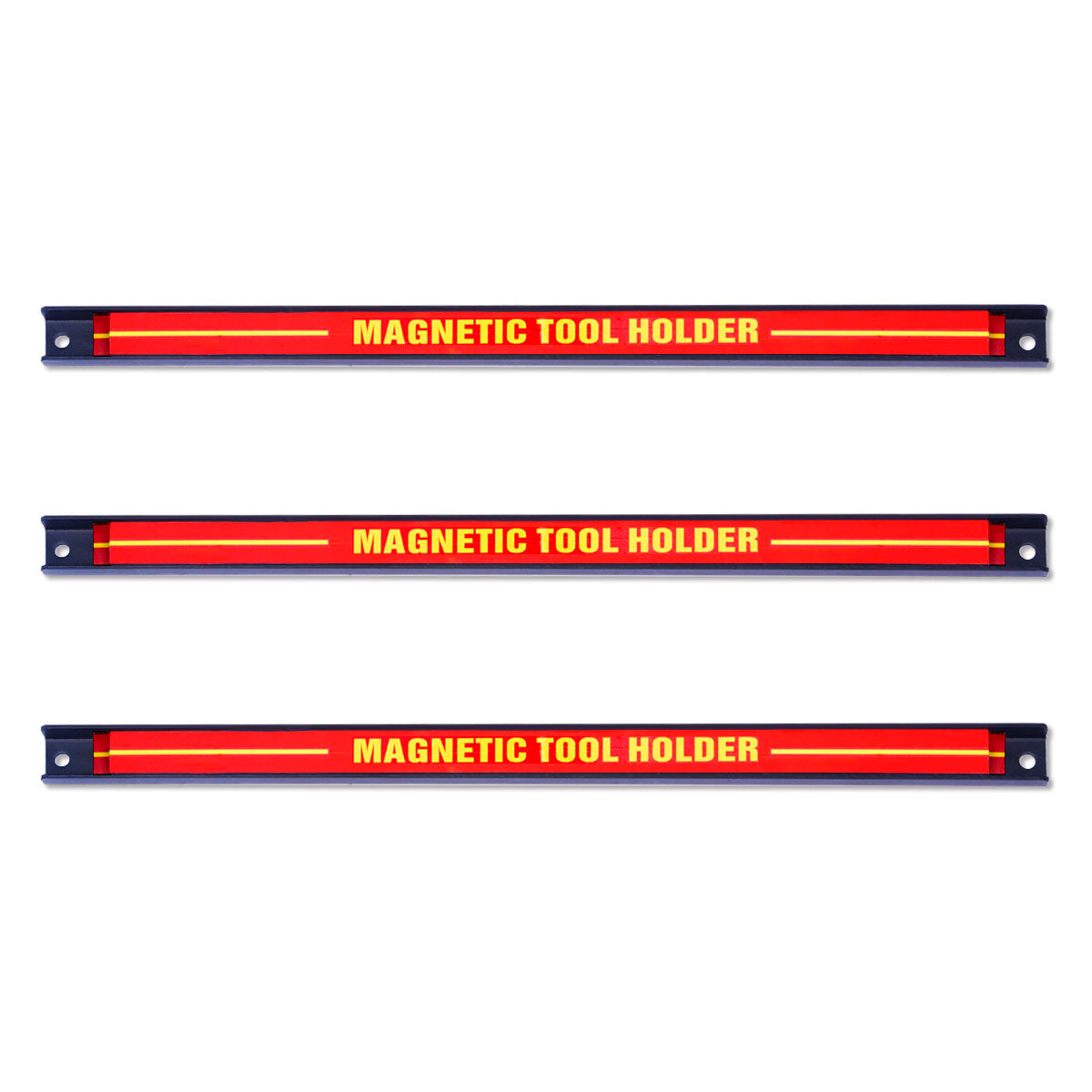Magnetverktygshållare – Vägg Magnetremsa Set – 3 x 46 cm – Röd