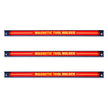 Magnetverktygshållare – Vägg Magnetremsa Set – 3 x 46 cm – Röd