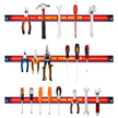 Magnetverktygshållare – Vägg Magnetremsa Set – 3 x 46 cm – Röd