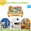 Trä – Järnvägståg Järnvägsset Aktivitetsbord med låda – 78 x 63 x 33 cm – Natur