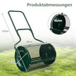 Bred – kompostspridare med förbättrade sidospärrar och U format handtag grönt – 68 cm – Grön