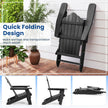set – Hopfällbar Adirondack stol, väderbeständig – 2 – Svart