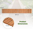 Rullbar – träväg för utomhus med halkskyddad yta, utrullningsbar naturfärg – 367 x 55 cm – Natur