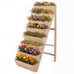 Vertikalt – odlingsbord med nivåer av granträ, blomsterbädd planteringslådor, blomstertrappa – 8 – Natur