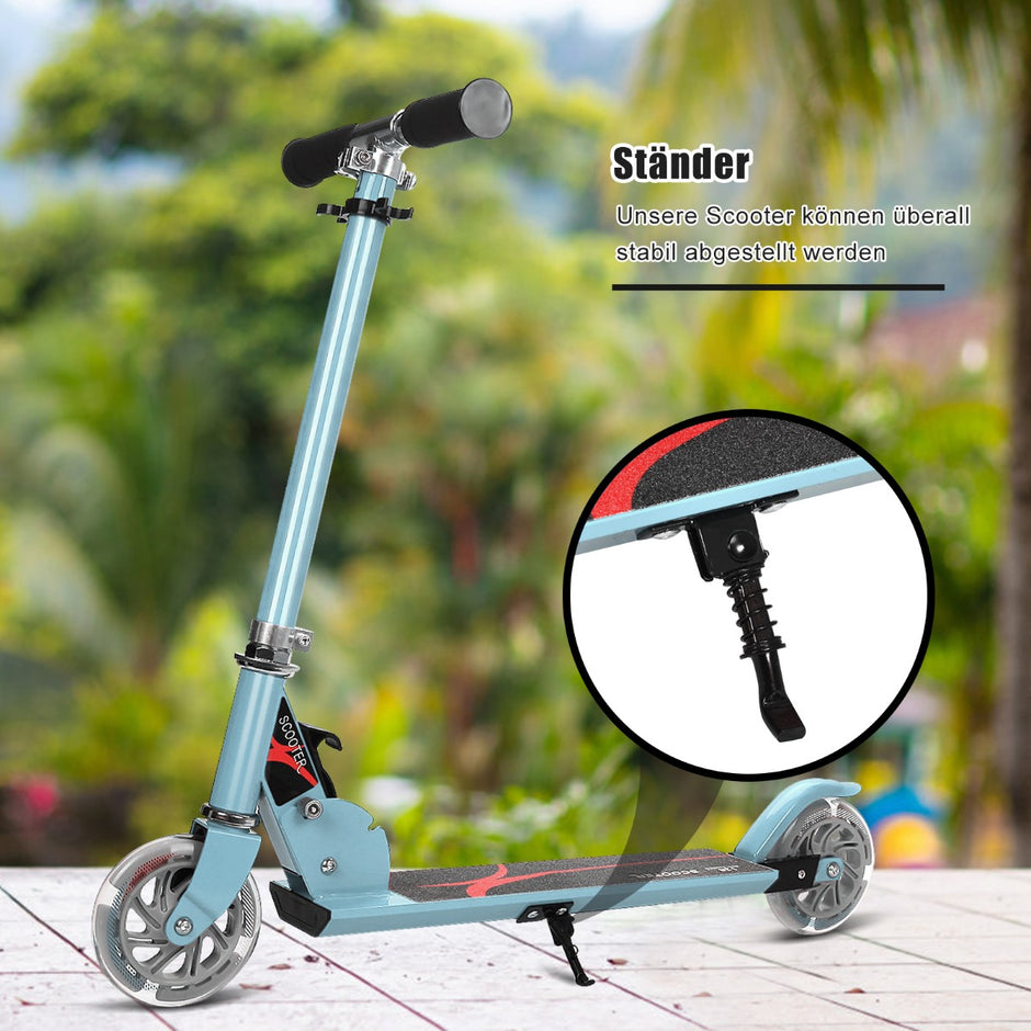 Scooter – Kick Höjdjusterbar barnskoter Hopfällbar med hjul – 2