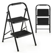 stegs – hopfällbar stegpall med vadderat handtag – 2 47 x 39 x 71 cm – Svart