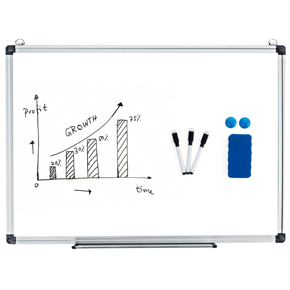 Whiteboard – Magnettavla Skrivtavla Väggtavla Memoboard med aluminiumram – 60 x 40 cm – Vit