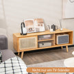 TV skåp – Modernt ställ för apparater upp till tum Naturligt – 55 120,5 x 31 x 45,5 cm – Natur