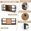 TV skåp – Lowboard med öppna fack hylla för apparater upp till tum Rustikbrun – 65 140 x 40 x 62,5 cm – Rustik brun
