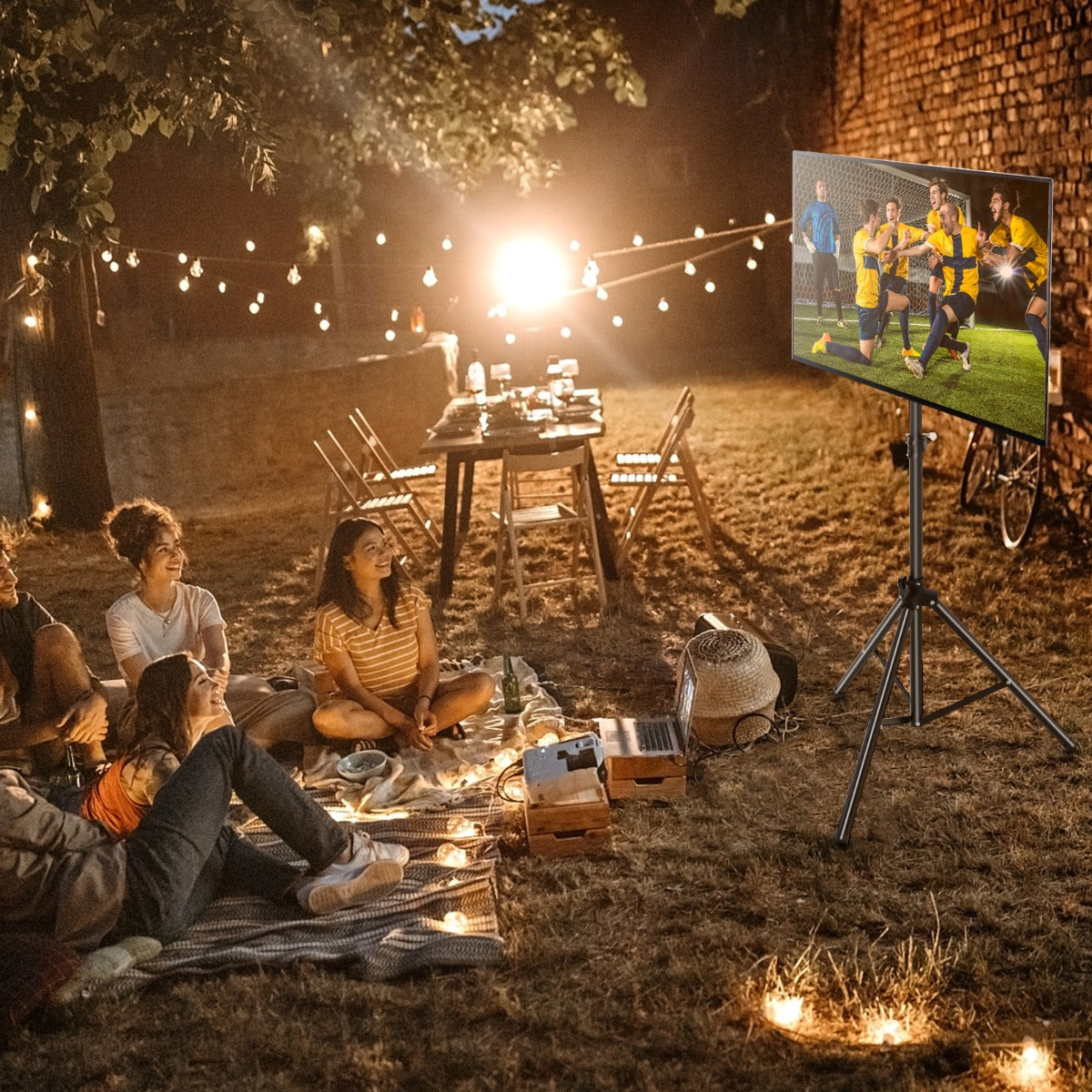 Höjdjusterbart – TV ställ för tum plasma/LCD/LED och platt skärm upp till – 21-47 35 kg – Svart