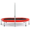 Dubbel – studsmatta hopfällbar med justerbar ledstång – 154 x 90 x 92-132 cm – Röd