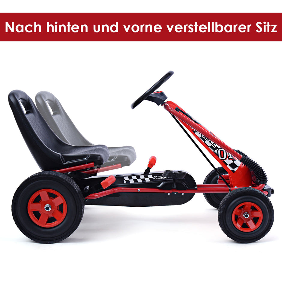 Pedal – Gokart Racing Barnbil Fordon Bil Gocart Seat yttre – Röd
