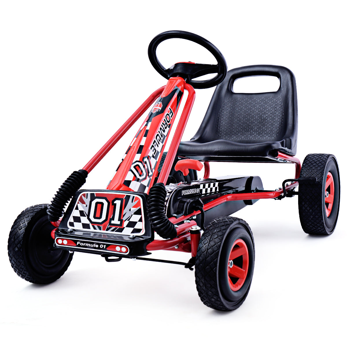 Pedal – Gokart Racing Barnbil Fordon Bil Gocart Seat yttre – Röd