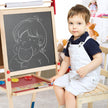 i – rittavla för barn Dubbelsidig ståbräda med whiteboard Natural – 3 1 – Natur