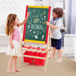 i – barnstafli Barntavla Dubbelsidig whiteboard och svarta – 3 1 52,5 x 51,5 x 106,5 cm – Natur