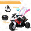 Barnmotorcykel – med träningshjul V elmotorcykel musik – 6 66 x 37 x 44,5 cm – Röd