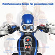 6V – elmotorcykel med justerbar strålkastare + – 91 x 48 x 64 cm – Blå