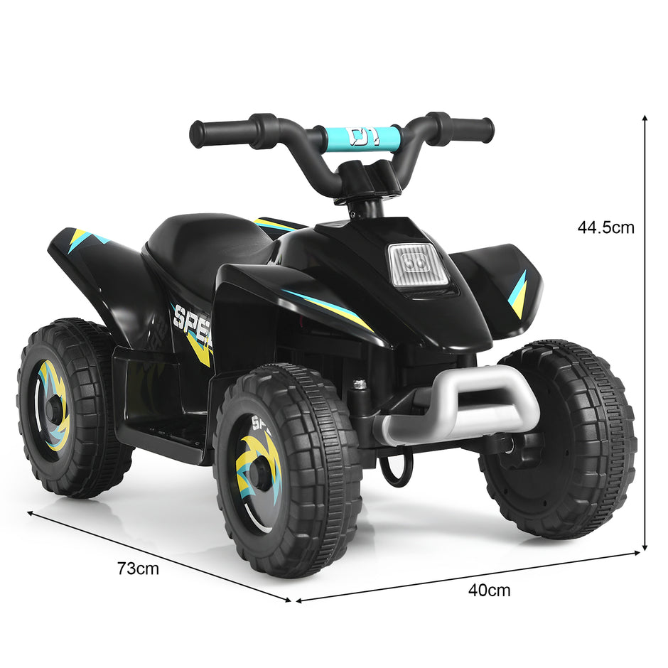 Elbil – för barn Elektrisk fyrhjuling – 73 x 40 x 44,5 cm – Svart