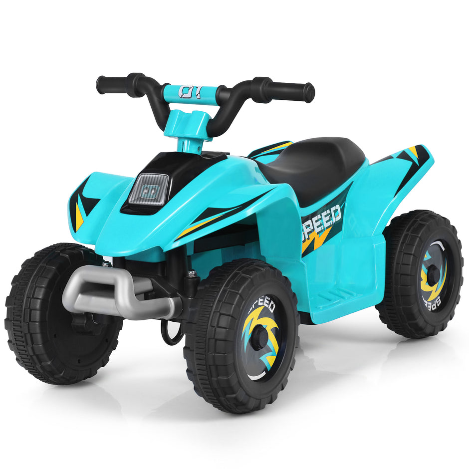 6V – barnmotorcykel Fyrhjuling för Elektrisk – 73 x 40 x 44,5 cm – Blå