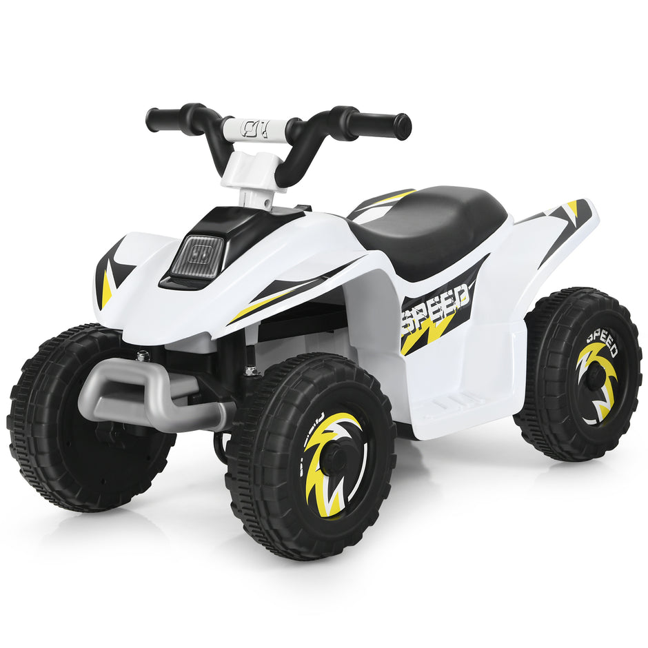 6V – batteridriven Quad Mini för småbarn – 73 x 40 x 44,5 cm – Vit