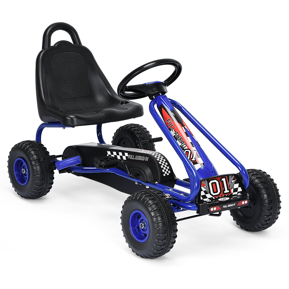 Gokart – Go Cart med handbroms pedalbil pedalfordon år – 30 kg 3-6 – Blå