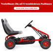 Gokart – med justerbar sits och handbromspedal Bil upp till lastkapacitet Go Cart – 30 kg – Röd