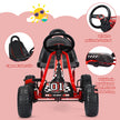 Gokart – med justerbar sits och handbromspedal Bil upp till lastkapacitet Go Cart – 30 kg – Röd
