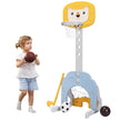 i – basketbågesats med justerbar höjd Lätt och stabil basketset + – 3 1 – Gul