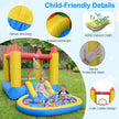 Hoppborg – med rutschkana och hoppområde plaskdamm Bouncy Castle – 362 x 196,5 x 193 cm – Flerfärgad