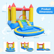 Hoppborg – med rutschkana och hoppområde plaskdamm Bouncy Castle – 362 x 196,5 x 193 cm – Flerfärgad