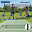 Väderbeständigt – badmintonnät med badmintonbollar och bärväska Höjjusterbart tennisspelnät – 2 – Blå