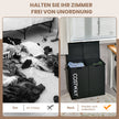 115L – fack tvättkorg av fibertyg med lock och handtag – 2 62 x 31 x 60 cm – Svart