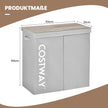 115L – fack tvättkorg av fiberduk med lock och handtag – 2 62 x 31 x 60 cm – Grå