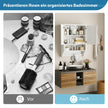 Väggskåp – Hängande medicinskåp med bländskyddsdörrar – 2 58 x 22 x 75 cm – Vit