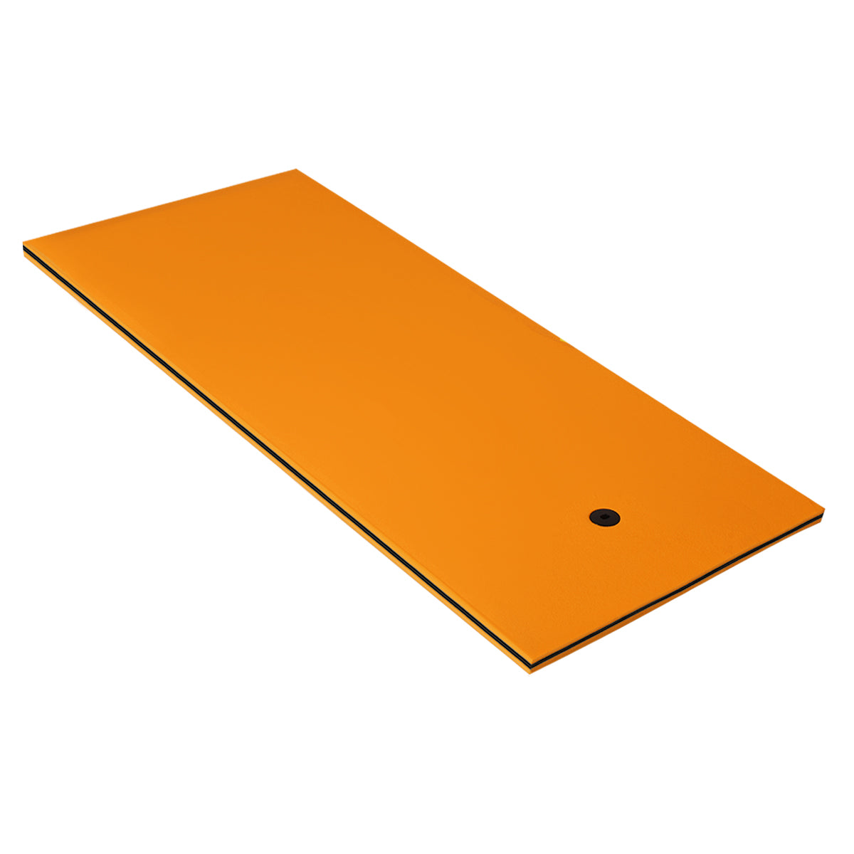 Vattenhängmatta – Flytmatta Simflotte Vattensäng +svart – 220 x 90 x 4 cm – Orange