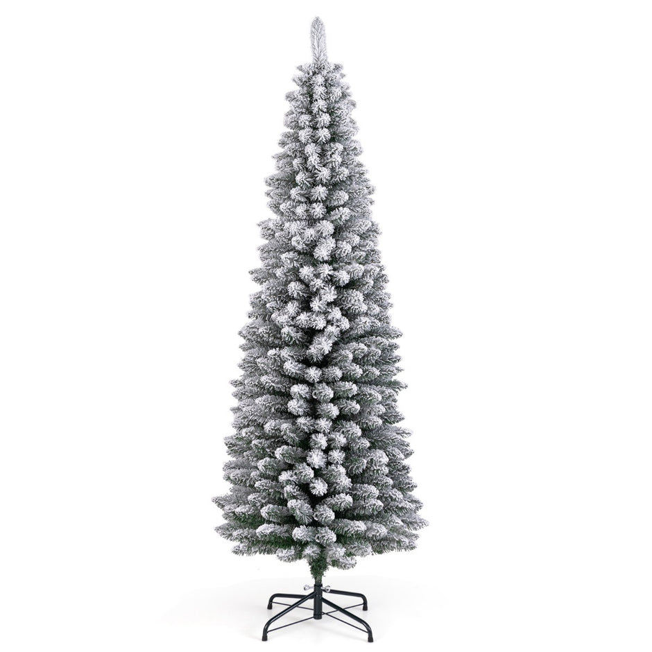 Konstgjord – julgranspenna med snögrönt – 180 cm – Grön