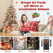 Konstgjord – julgran flockad med flerfärgade LED lampor – 80 100 cm – Färgglad