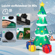 Uppblåsbar – julgran med presentask LED juldekoration – 180 cm – Grön