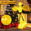 Upplyst – julängel med LED lampor dimensionell ängelfigur juldekoration – 100 3 – Guld