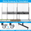 Dubbelsidig – mobil whiteboardtavla med Pegboard och Hjul Stativ – 120 x 90 cm – Svart