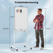 Dubbelsidig – mobil whiteboardtavla med pennfack och tillbehör för skolkontoret – 60 x 90 cm – Vit