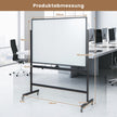 Dubbelsidig – mobil whiteboard med rutmönster och stativ pennfack – 120 x 90 cm – Svart