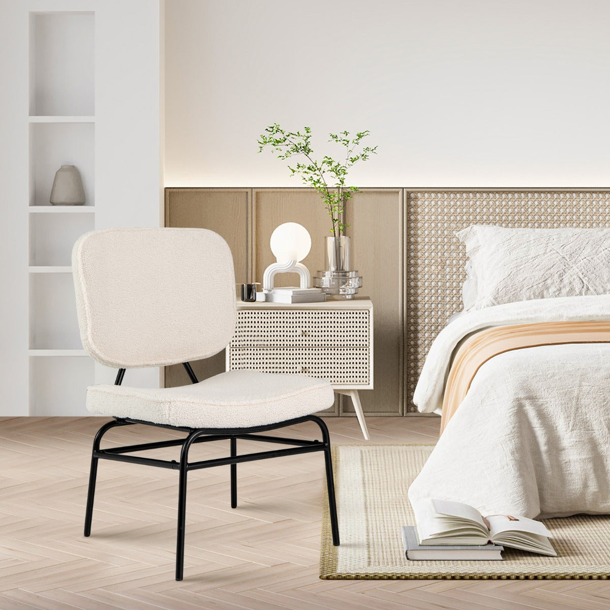 Matstol – med böjd sits och ryggstöd Sherpa Köksstol Klädd – Beige