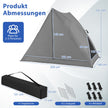 Pop – Up tält för personer 360° ensidigt transparent – 2-3 225 x 145 x 161 cm – Grå
